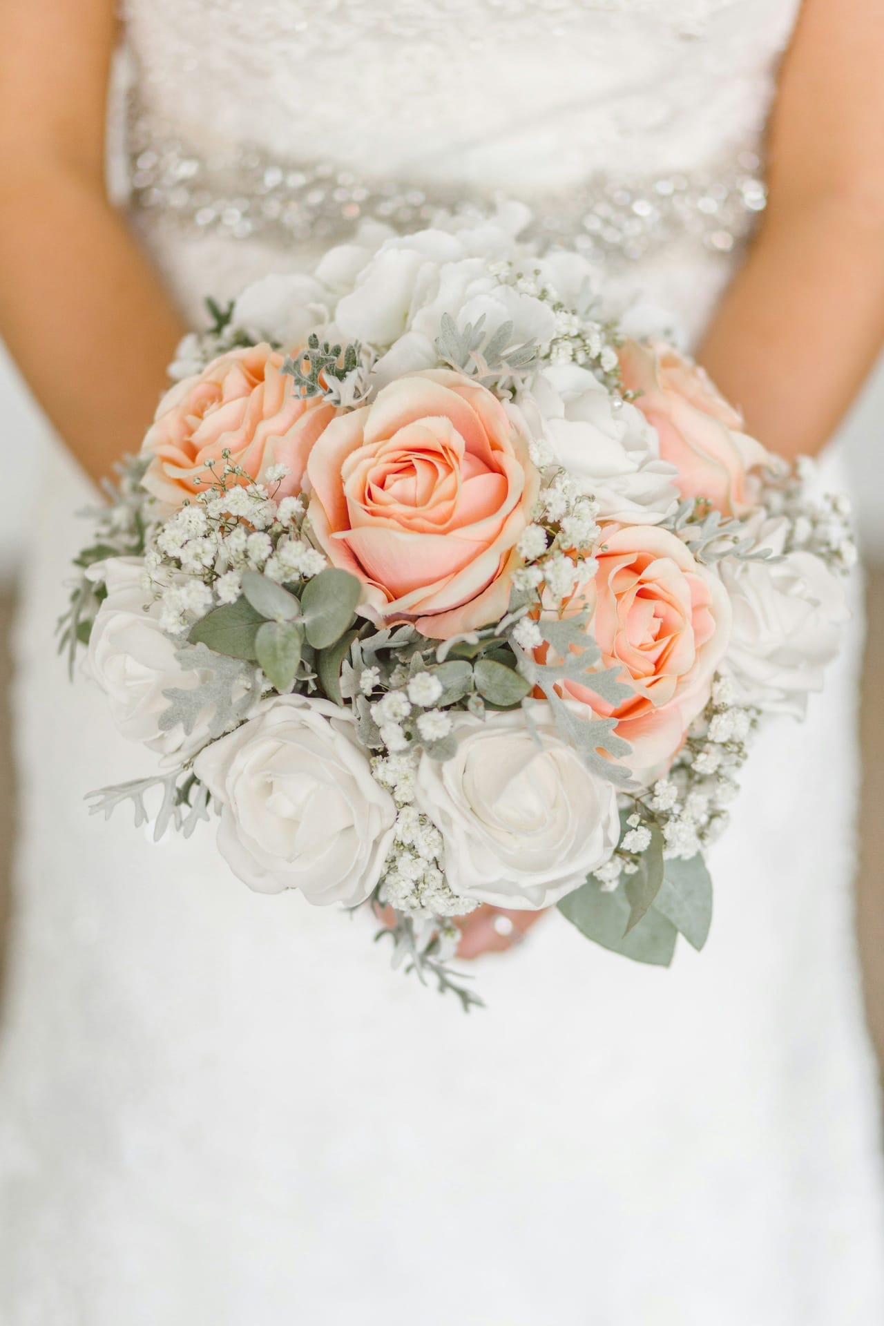 Reception table styled with candles and linen